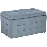 Beliani Hocker mit Stauraum Deckel steppung Modern sitzbank Bettbank fußbank Fußhocker schemel schlafzimmer wohnzimmer flur - grau Michigan