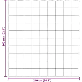 vidaXL Sommerdecke Gepolstert Dunkelblau 240 x 260 cm Mikrofaser