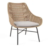 Kave Home Sessel Abeli Rattan & Geflecht Beige