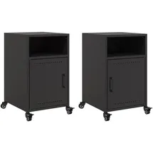 vidaXL Nachtschrank 36 x 39 x 59 cm Schwarz