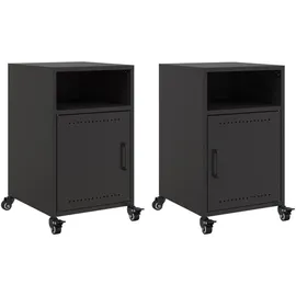 vidaXL Nachtschrank 36 x 39 x 59 cm Schwarz