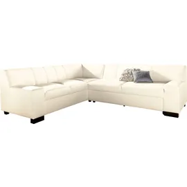 DOMO collection Ecksofa »Norma, moderne Armlehnen, zeitlos und elegant, L-Form«, wahlweise mit Bettfunktion beige