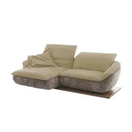 KOINOR Eckcouch Leder 3-Sitzer Blau