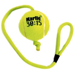 Karlie Spielball Hundespielzeug Tennisball mit Seil Durchmesser: 6,5 cm