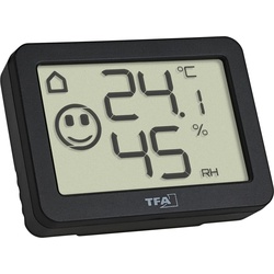 TFA Digitales Thermo-Hygrometer, Thermometer + Hygrometer, Schwarz