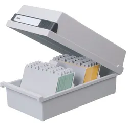HAN Karteikasten »956« A6 quer bis zu 1300 Karten grau, 17.7x14x36 cm