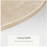 MAGNA Atelier Esstisch BERGEN OVAL aus ECHTEM MARMOR, ovaler Marmor Esstisch, Metallgestell, 200x100x75cm beige