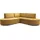 WFL GROUP Ecksofa Nora L-Form 3-Sitzer Universell, Samt, Senfgelb 223/73/223 cm