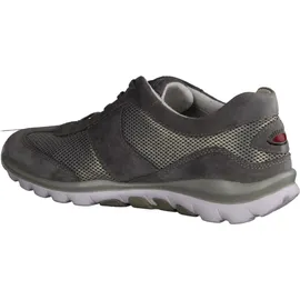 Gabor Comfort 66966-39 Rollingsoft Schnürer, Damen, Leder, Silber/Grau, Sneaker - Damenschuhe Bequeme Schnürschuhe, Grau, leder/textil (dreamvelour/mesh perl) - Grau
