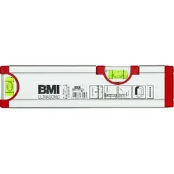 BMI Wasserwaage Alu 20cm m.Magnet Ulrasonic m.Horizontal-Libelle