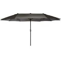 VCM Sonnenschirm Maße ca. 4,50x2,65x2,40 m Doppelsonnenschirm XXL Schirm mit Kurbel Polyester 180g/m2