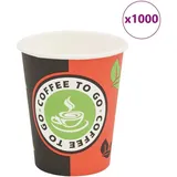 vidaXL Einweggeschirr, Einweg-Kaffeebecher Pappe 240 ml (8 oz)