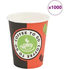 vidaXL Einweggeschirr, Einweg-Kaffeebecher Pappe 240 ml (8 oz)