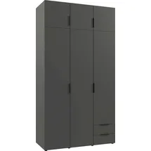 WIMEX Kleiderschrank WIMEX "Modena", grau (schwarz), B:120cm H:225cm T:54cm, Spanplatte, Schränke, Kleiderschrank, Drehtüren-Schrankprogramm