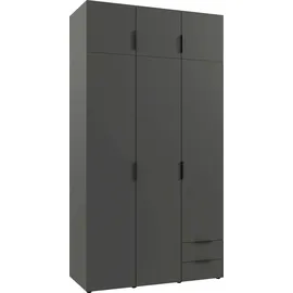 WIMEX Kleiderschrank WIMEX "Modena", grau (schwarz), B:120cm H:225cm T:54cm, Spanplatte, Schränke, Kleiderschrank, Drehtüren-Schrankprogramm