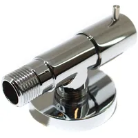 Evenes Wandanschlussbogen mit integrierter Absperrung DN15 (1/2'') chrom