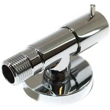 Evenes Wandanschlussbogen mit integrierter Absperrung DN15 (1/2'') chrom