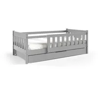 masseno Kinderbett ELSA 80 x 190 cm Kiefer massiv grau