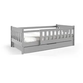 masseno Kinderbett ELSA 80 x 190 cm Kiefer massiv grau
