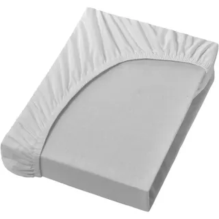 Spannbettlaken Bella Donna Jersey-Baumwolle-Elasthan 180 x 200 - 200 x 220 cm grau