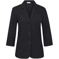GOLDNER Kurzgröße: Baumwollblazer mit Reverskragen in schwarz | Gr.: 25