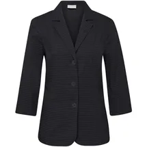 GOLDNER Kurzgröße: Baumwollblazer mit Reverskragen in schwarz | Gr.: 25