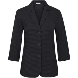 GOLDNER Kurzgröße: Baumwollblazer mit Reverskragen in schwarz | Gr.: 25