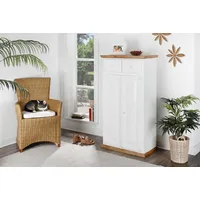 1a Direktimport Schuhschrank Pinie weiß natur - Massivholz -