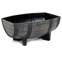 Colourliving Pflanzkübel Pflanztopf 57 cm Weinfass-Optik Blumenkübel Blumentopf Blumenfass