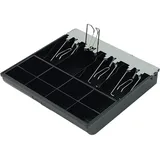 H HDWR Hardware for business Geldorganisator für Kassenschublade, Geldscheinschnapper, Edelstahlverschlüsse, Breitenverstellung, Schließfach unter dem Münzeinsatz, HDWR HD-WS35