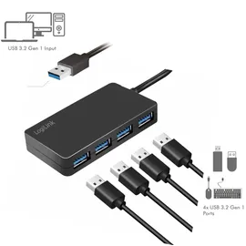 Logilink USB 3.2 (Gen1) 4-Port Hub mit Überstrom- und Überspannungsschutz