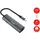Equip USB-C-auf-RJ45-Gigabit-Netzwerk + PD-Adapter - Schwarz/Grau