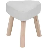 ATMOSPHERA CREATEUR D'INTERIEUR Hocker Thena Stoffsitz 32 x 36 cm Elfenbeinweiß