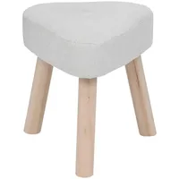 ATMOSPHERA CREATEUR D'INTERIEUR Hocker Thena Stoffsitz 32 x 36 cm Elfenbeinweiß