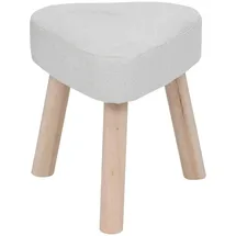 ATMOSPHERA CREATEUR D'INTERIEUR Hocker Thena Stoffsitz 32 x 36 cm Elfenbeinweiß