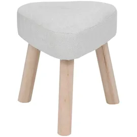 ATMOSPHERA CREATEUR D'INTERIEUR Hocker Thena Stoffsitz 32 x 36 cm Elfenbeinweiß