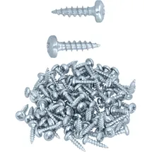 Helpmate – Holzverbinderschrauben 4,0x16 mm galvanisch verzinkt – 100 Stück Universalschrauben Linsenkopf mit PZ2‐Antrieb und Vollgewinde – Zur Befestigung von Beschlägen auf Holz