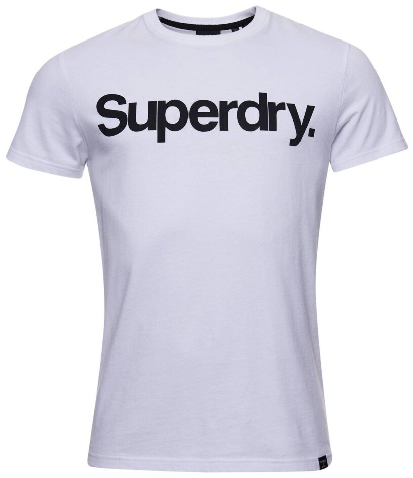 Superdry Herren T-Shirt - CL TEE, Logo, Rundhals, einfarbig Weiß 2XL