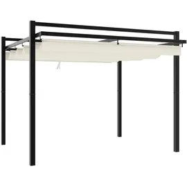 vidaXL Gartenpavillon 3 x 3 m inkl. 4 Seitenteile Creme