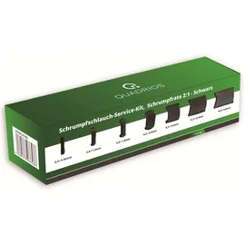 Quadrios 2004CA098 Schrumpfschlauchsortiment Schwarz Schrumpfrate:2:1 7 Teile