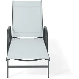 Rebecca Mobili Sonnenliege 195 x 69 x 94 cm Hellgrau