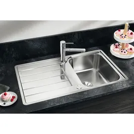Blanco Classimo 45 S-IF rechts Einbau von Oben Edelstahl Handbetätigung 860 x 500 mm