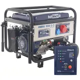 BullMach AMBRA 9500 E-3 - Benzin-Stromerzeuger auf Rädern mit AVR-System 7.5 kW - Dauerleistung 7 kW - 400V + ATS