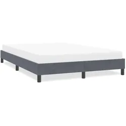 Bettgestell ohne Matratze Dunkelgrau 140x210 cm Samt