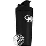 Mammut Nutrition Edelstahl Shaker mit integrierten Sieb und Spiralball - black