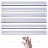 LAMPAOUS 6x 4W LED Sensor Licht Schrankleuchte Dimmbar Lichtleiste Küchenbeleuchtung Unterbauleuchte Schranklampe Warmweiß für Kleiderschrank küche Kabinett Arbeitsplatte Schreibtisch