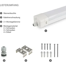 Longlife LED LED Feuchtraumleuchte PRO+ CCT 3000/4000/6000K - Ausführung: 40W 120cm