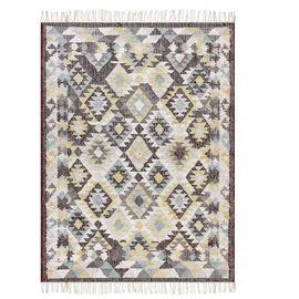 Beliani Teppich, mehrfarbig 140 x 200 cm geometrisches Muster Kurzflor FENER Bunt