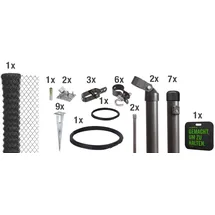 GAH Alberts Maschendrahtzaun Set 1,25 x 15 m anthrazit-metallic
