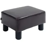 Homcom Fußhocker Sitzhocker, Rechteckiger Ottoman, Fußstütze Kunstleder, Kunststoff